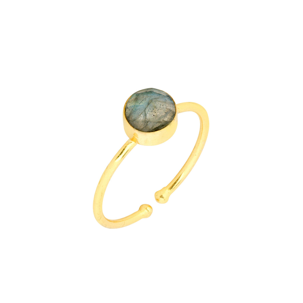 Dotty Labradorite Gemstone Ring