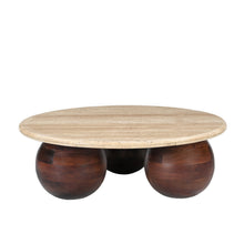 Load image into Gallery viewer, Chloe Travertine Coffee Table