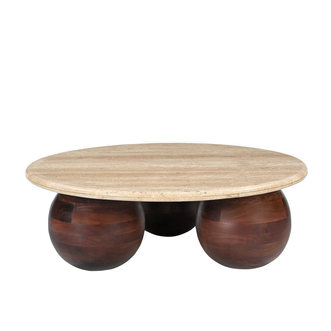 Chloe Travertine Coffee Table