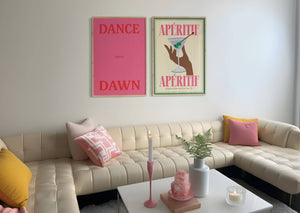 Dance Until Dawn A3 Print - Pink