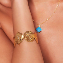Load image into Gallery viewer, Apollo Gold Greek Coin Cuff