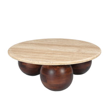 Load image into Gallery viewer, Chloe Travertine Coffee Table