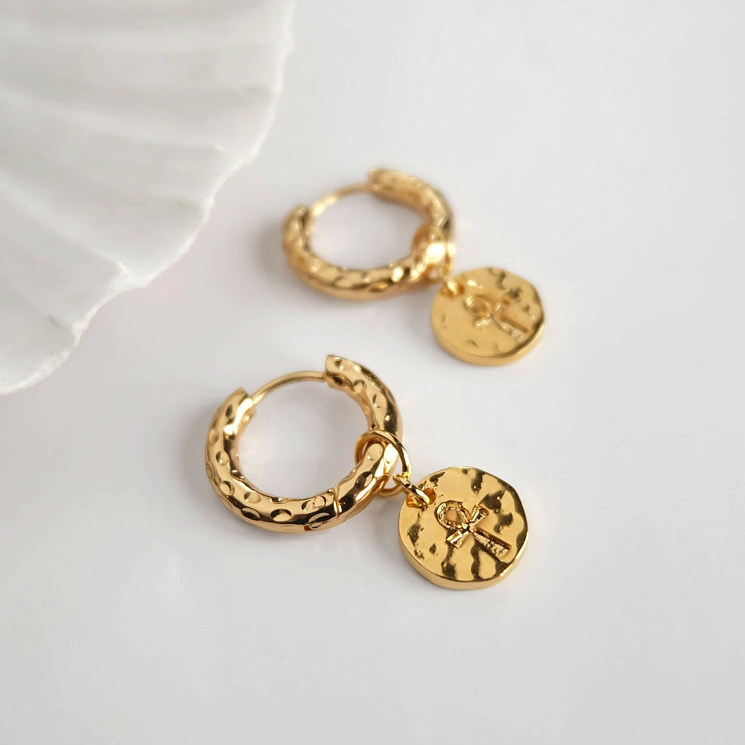 Ankh Amulet Earrings