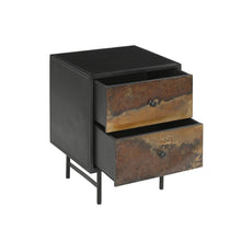 Load image into Gallery viewer, Galaxy Two Drawer Iron Side Table