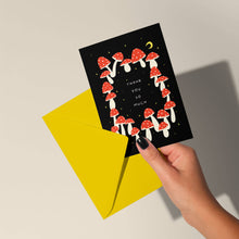 Load image into Gallery viewer, Mushroom Thank You Greetings Card