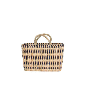 Indigo Woven Reed Small Basket