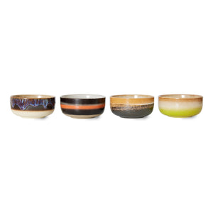 HKliving 70's Ceramic Humus Dessert Bowls - Set of Four