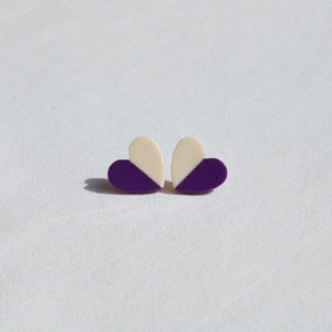 Leonora Purple Heart Earrings