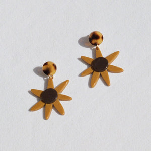 Margarita Mustard Acetate Earrings