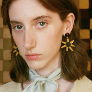 Margarita Mustard Acetate Earrings