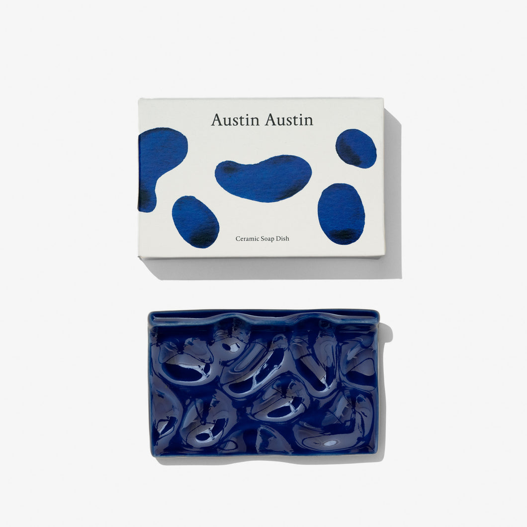 Austin Austin Ceramic Soap Dish in Cobalt Glaze