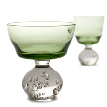 Load image into Gallery viewer, Medium Green Eternal Snow Stem Glass