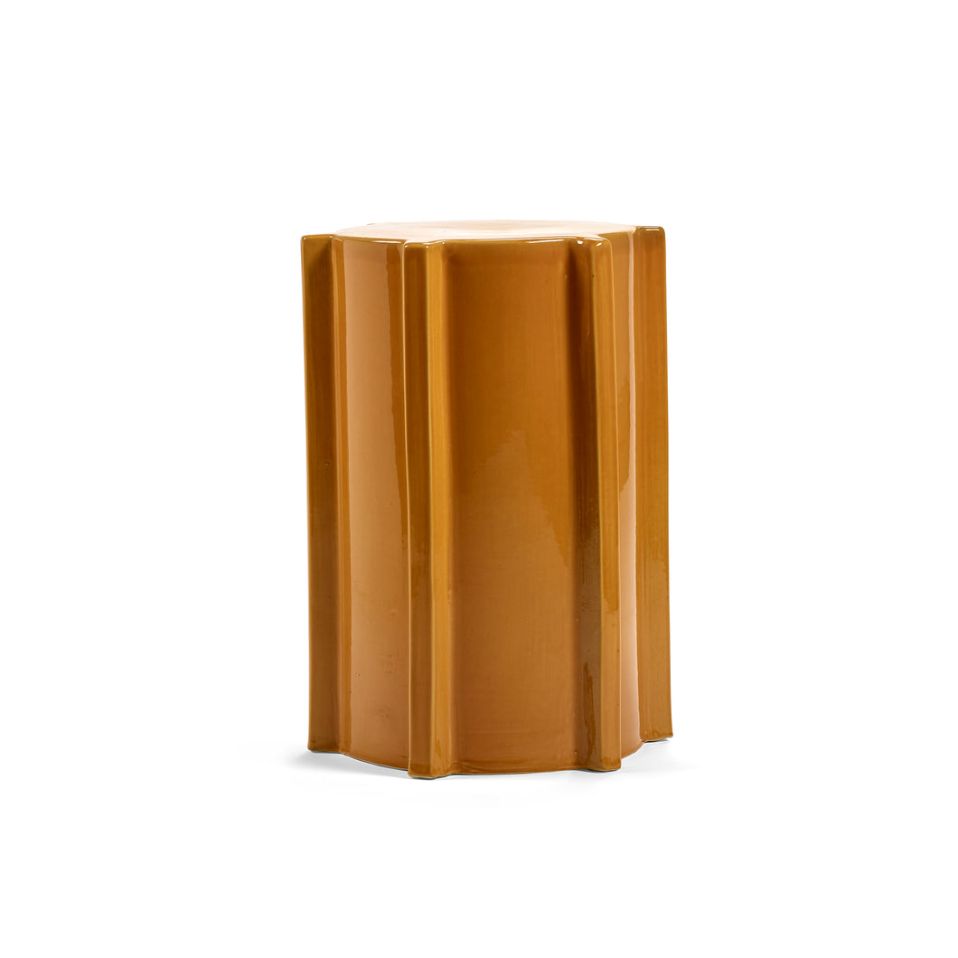 Ochre Geometrical Pawn Side Table