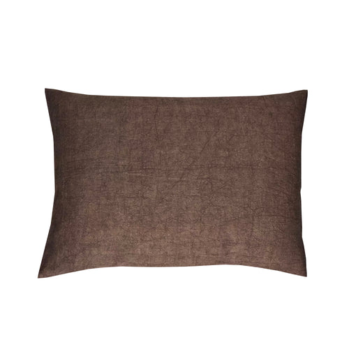 Large 100% Linen Cushion - Brown