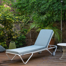 Load image into Gallery viewer, Barceloneta Outdoors Sun Lounger with Wheels