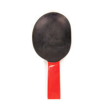Load image into Gallery viewer, Black Horn With Red Lacquer Rice Spoon