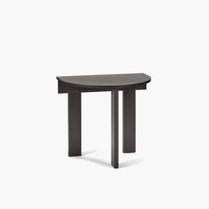 Jeanne Ebony Half Round Table