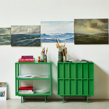 Load image into Gallery viewer, HKliving Ribbed Glass Fern Green Vitrine