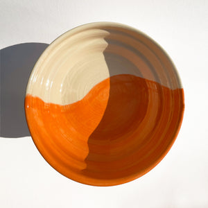 Orange Pedestal Bowl by Florence Mytum - Mad Atelier Exclusive