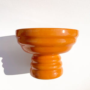 Orange Pedestal Bowl by Florence Mytum - Mad Atelier Exclusive