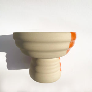 Orange Pedestal Bowl by Florence Mytum - Mad Atelier Exclusive