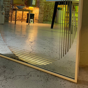 Fontana Arte "Brama" Illuminated Mirror  by Gianni Celada 1960's Ex-Display