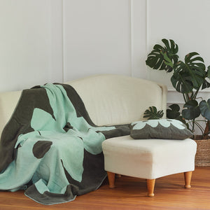 Daisy Brushed Cotton Cushion | Sage
