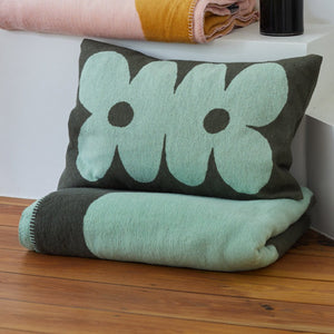 Daisy Brushed Cotton Cushion | Sage