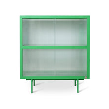 Load image into Gallery viewer, HKliving Ribbed Glass Fern Green Vitrine