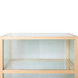 HKliving Ribbed Glass Natural Vitrine