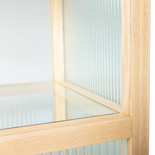 Load image into Gallery viewer, HKliving Ribbed Glass Natural Cupboard