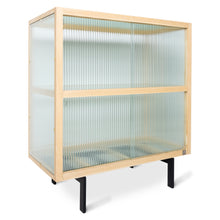 Load image into Gallery viewer, HKliving Ribbed Glass Natural Cupboard