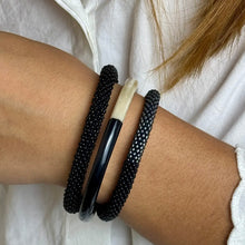 Load image into Gallery viewer, Lacquered Buffalo Horn Bangle – Black