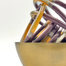 Load image into Gallery viewer, Lacquered Buffalo Horn Bangle – Mauve &amp; Beige