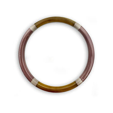 Load image into Gallery viewer, Lacquered Buffalo Horn Bangle – Mauve &amp; Beige