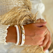 Load image into Gallery viewer, Lacquered Buffalo Horn Bangle – White