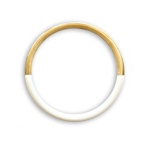 Lacquered Buffalo Horn Bangle – White