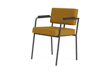 Load image into Gallery viewer, Monday Black Dining Chair With Arms