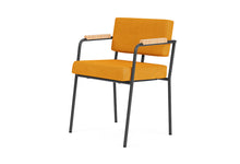 Load image into Gallery viewer, Monday Black Dining Chair With Arms