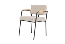 Load image into Gallery viewer, Monday Black Dining Chair With Arms