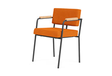 Load image into Gallery viewer, Monday Black Dining Chair With Arms