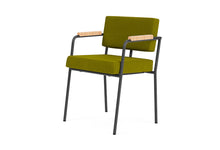 Load image into Gallery viewer, Monday Black Dining Chair With Arms