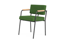 Load image into Gallery viewer, Monday Black Dining Chair With Arms