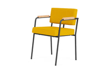 Load image into Gallery viewer, Monday Black Dining Chair With Arms