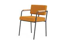 Load image into Gallery viewer, Monday Black Dining Chair With Arms