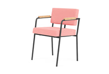 Load image into Gallery viewer, Monday Black Dining Chair With Arms