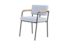 Load image into Gallery viewer, Monday Black Dining Chair With Arms
