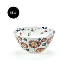 Load image into Gallery viewer, Marni Midnight Flowers Large Serving Bowl - Anemone Milk