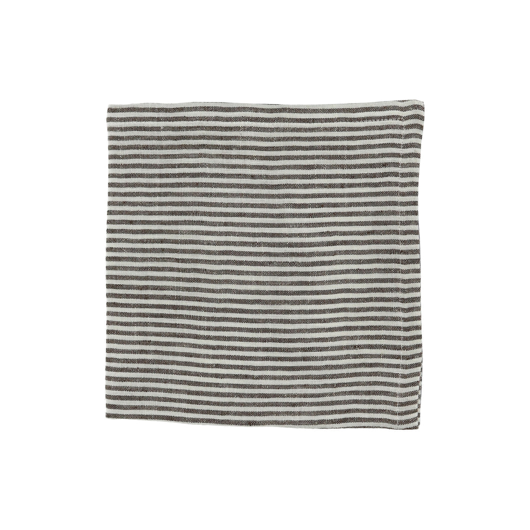 Genova Brown Striped Linen Napkin