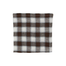 Load image into Gallery viewer, Genova Brown Gingham Linen Napkin